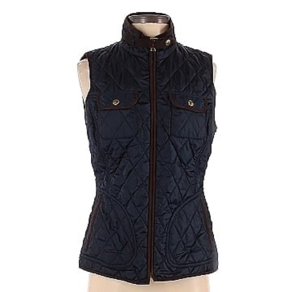 Banana Republic Navy Vest size S - Picture 3 of 6